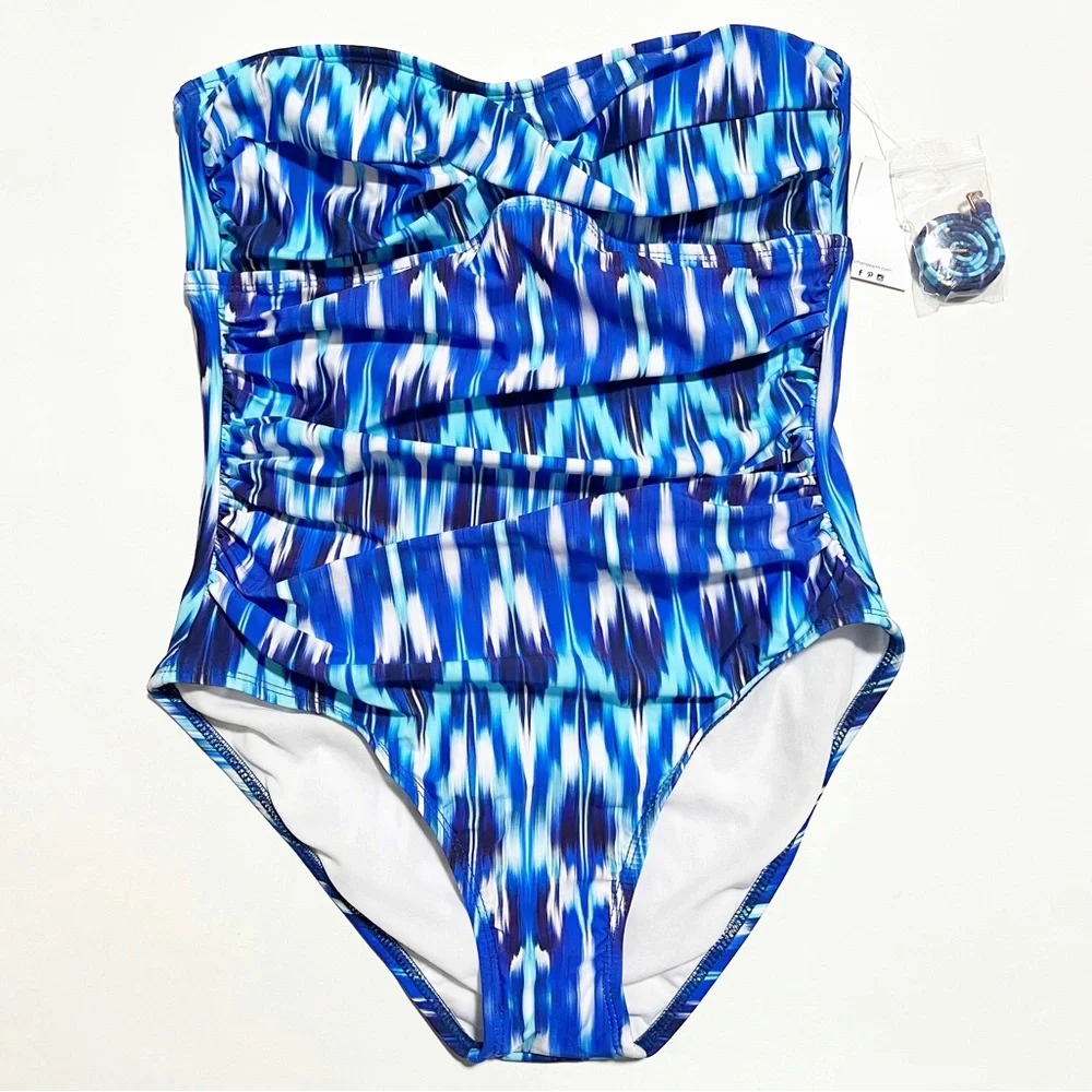 NEW Athena Twist Bandeau Halter Swimsuit